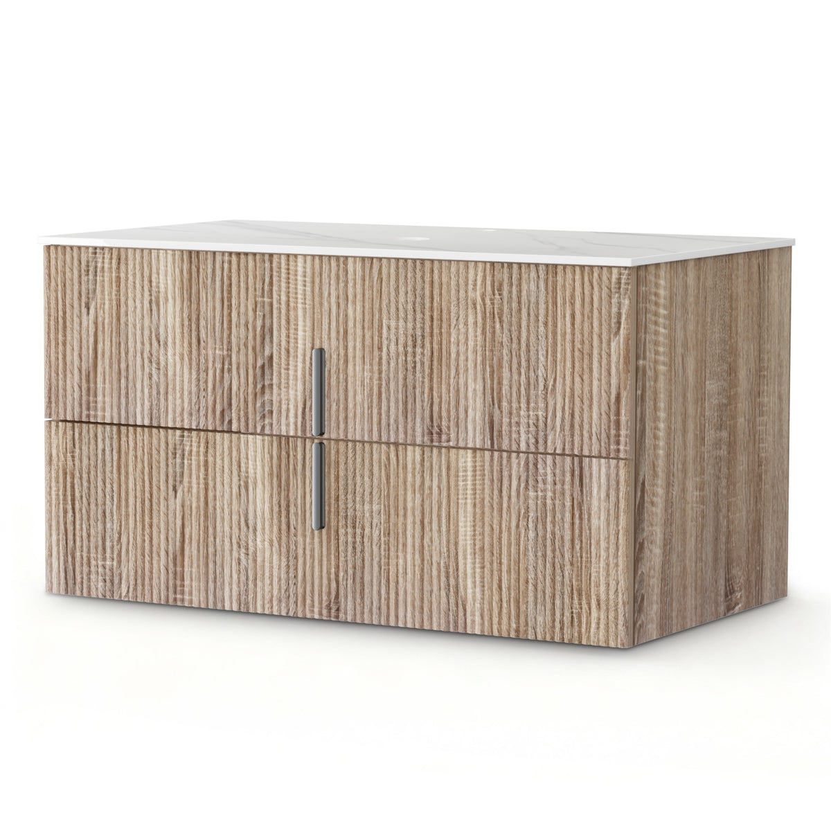 Bathroom Vanity Unit | 900mm | Wall Hung | Timber Front | Pine