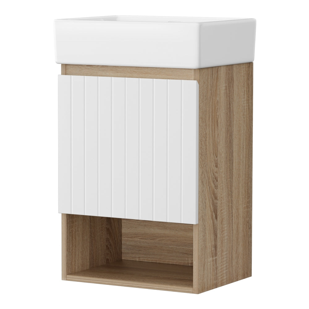 Cefito Vanity Unit | 445mm | Wall Hung Sink | Bathroom Cabinet | White