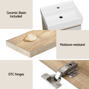 Cefito Vanity Unit | 445mm | Wall Hung Sink | Bathroom Cabinet | White