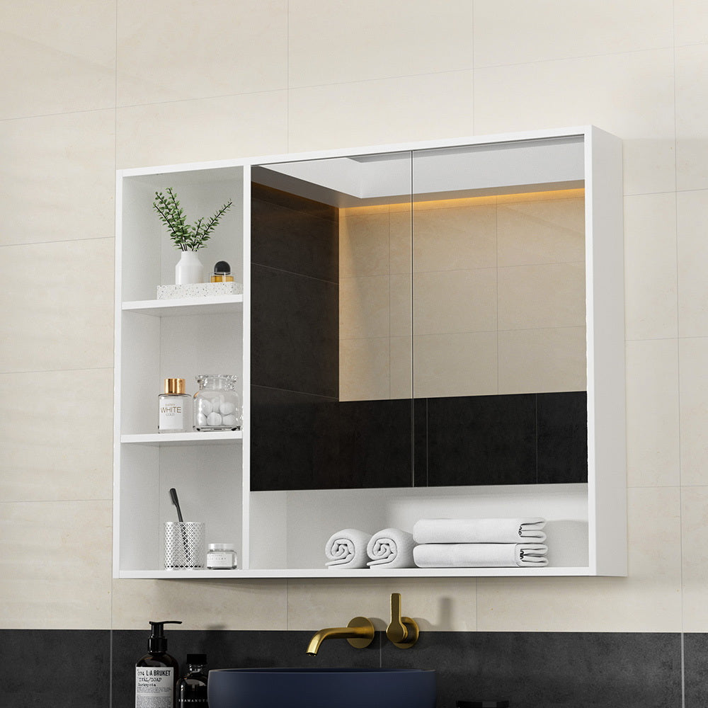 Cefito Bathroom Mirror Cabinet 100cm | Wall Mounted Vanity Storage | White Medicine Cabinet