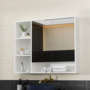 Cefito Bathroom Mirror Cabinet 100cm | Wall Mounted Vanity Storage | White Medicine Cabinet