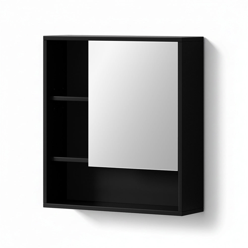 Mirror Cabinet | 560mm | Wall Mounted | Adjustable Shelf | Black