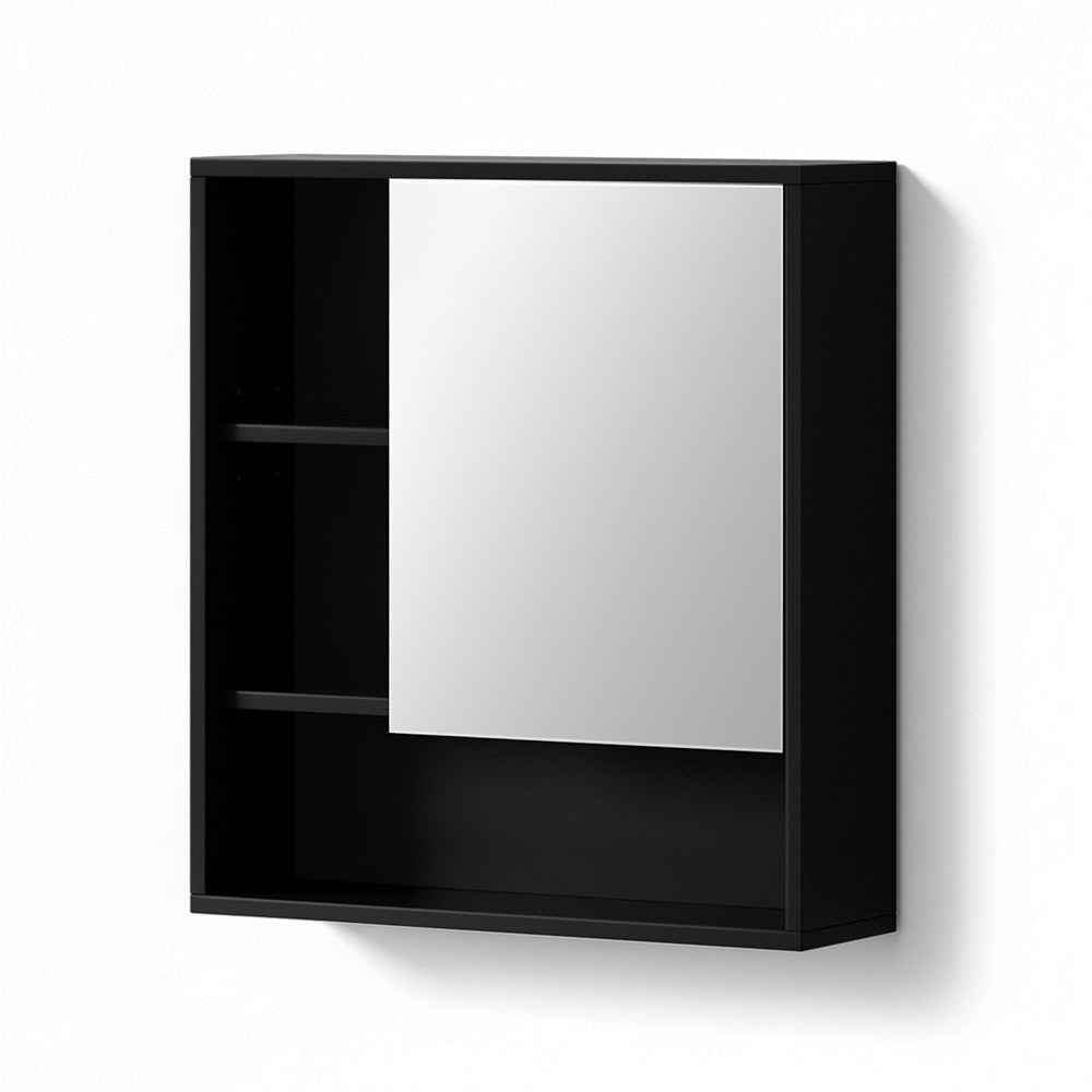 Mirror Cabinet | 560mm | Wall Mounted | Adjustable Shelf | Black