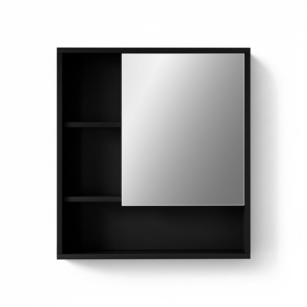 Mirror Cabinet | 560mm | Wall Mounted | Adjustable Shelf | Black