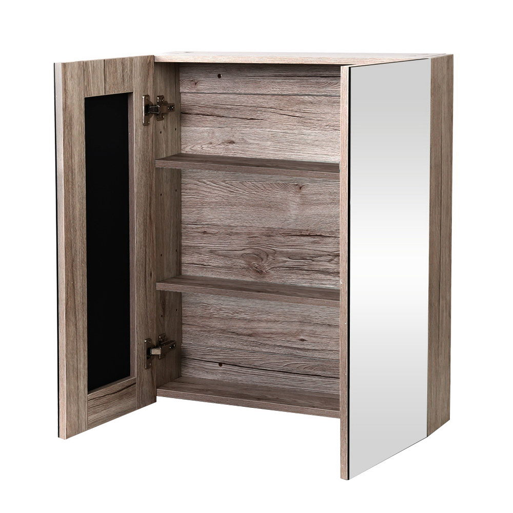 Cefito Bathroom Mirror Cabinet | 600x720mm | Oak Finish