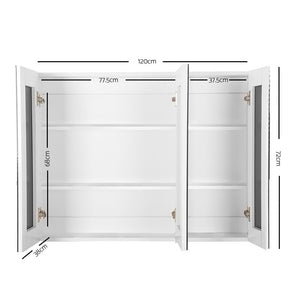 Cefito | Bathroom Mirror Cabinet | 1200x720mm | White