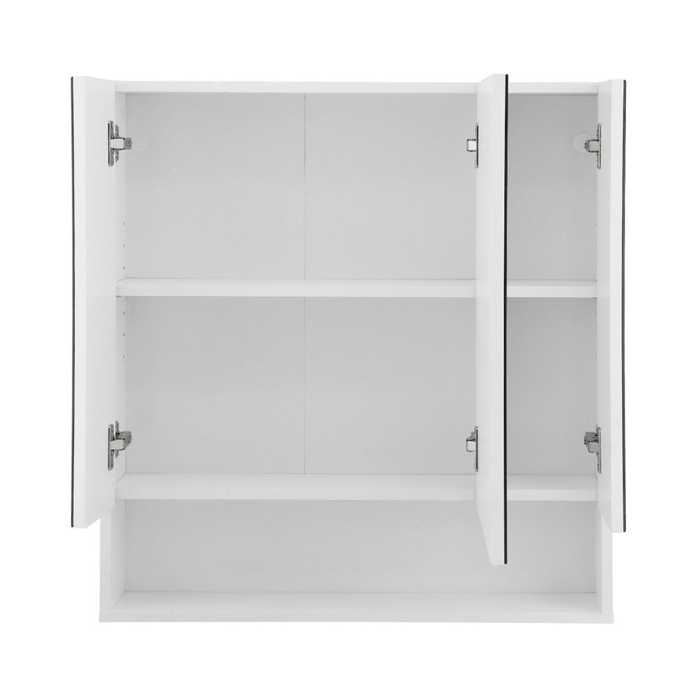 Bathroom Mirror Cabinet | Wall Hung | Adjustable Shelves | 700x750mm | White