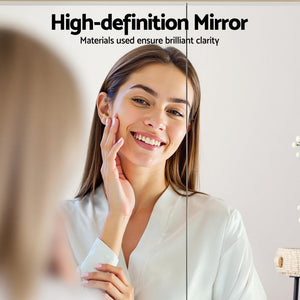 Mirrored Medicine Cabinet | 900x750mm | Wall Hung | Adjustable Shelves | White
