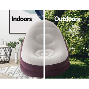 Bestway | Inflatable Air Chair | Seat Couch | Lazy Sofa Lounge Ottoman | Purple/Blue