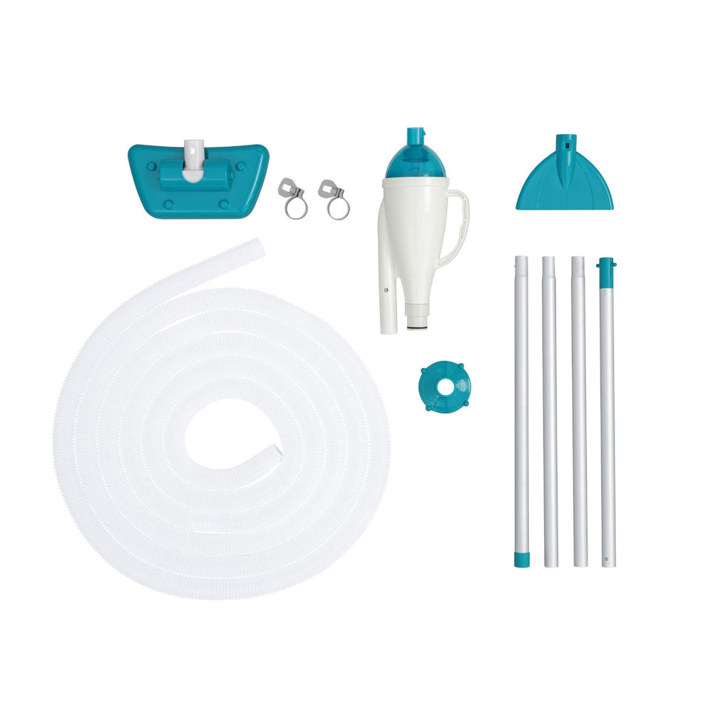 Pool Vacuum Cleaner | 2 Cleaning Heads | 6m Hose | 1.9m Aluminium Pole
