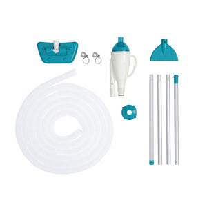 Pool Vacuum Cleaner | 2 Cleaning Heads | 6m Hose | 1.9m Aluminium Pole