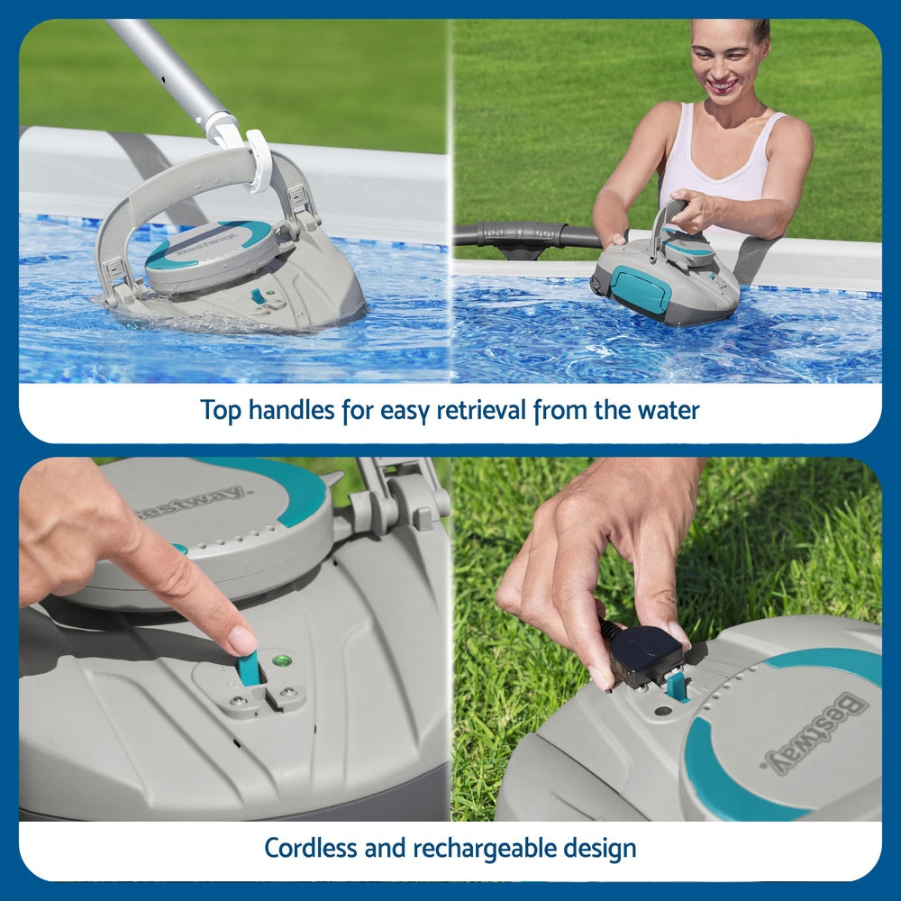 Robotic Pool Cleaner | Cordless Automatic Vacuum for Pool Floors