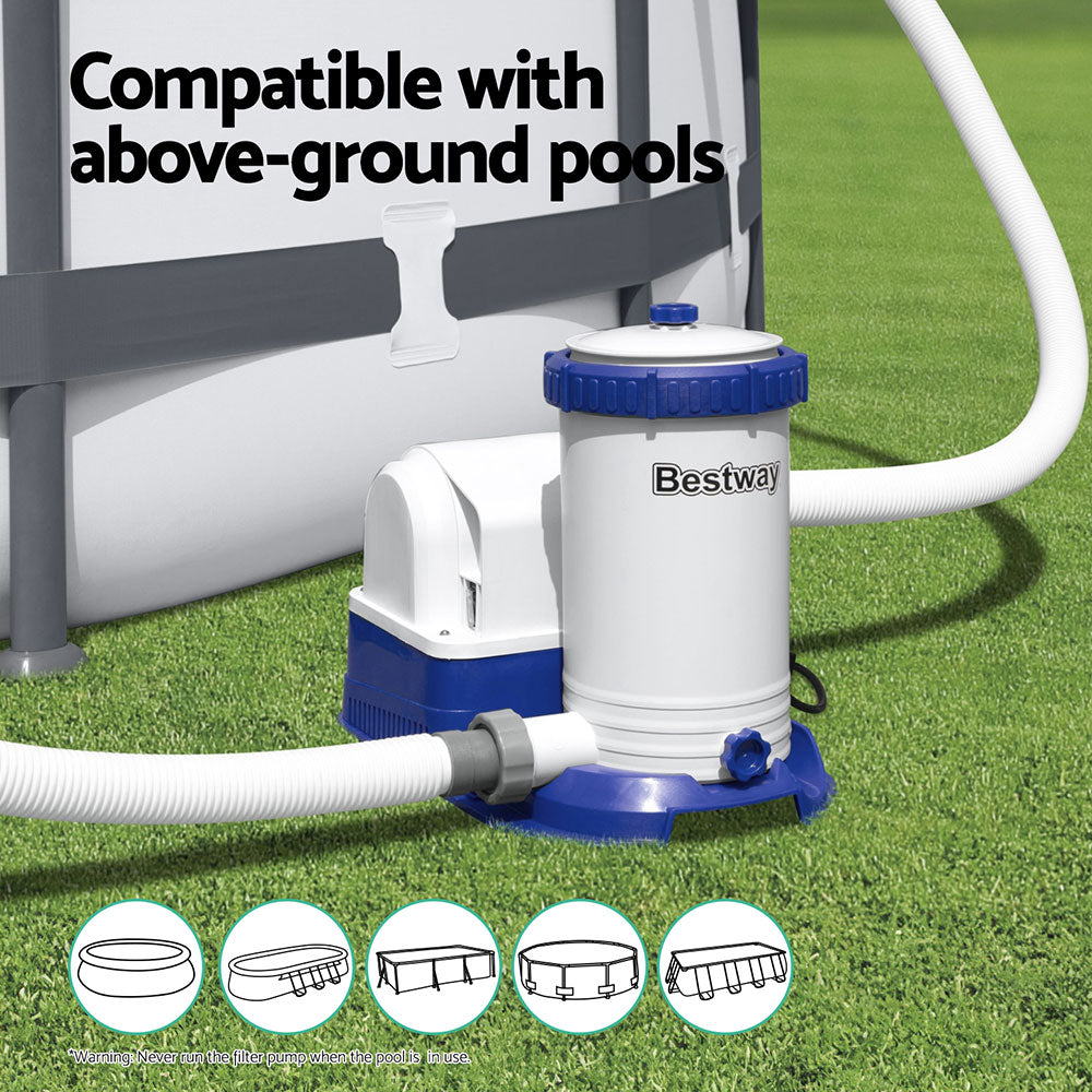 Bestway Pool Pump Cartridge Filter | 2500GPH | 9463L/H | Flowclear Pool Cleaner