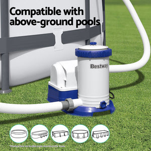 Bestway Pool Pump Cartridge Filter | 2500GPH | 9463L/H | Flowclear Pool Cleaner