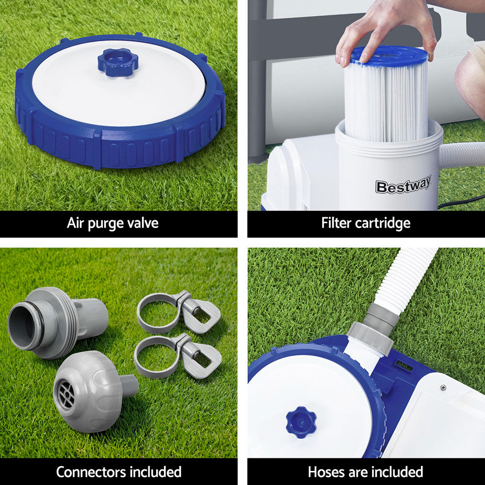 Bestway Pool Pump Cartridge Filter | 2500GPH | 9463L/H | Flowclear Pool Cleaner
