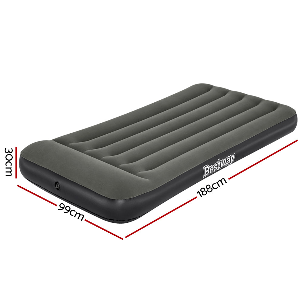 Single Air Mattress | 30cm Inflatable Bed | Grey