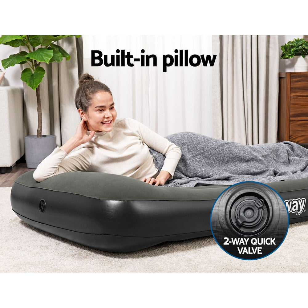 Single Air Mattress | 30cm Inflatable Bed | Grey