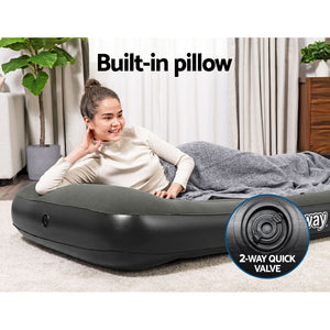 Single Air Mattress | 30cm Inflatable Bed | Grey