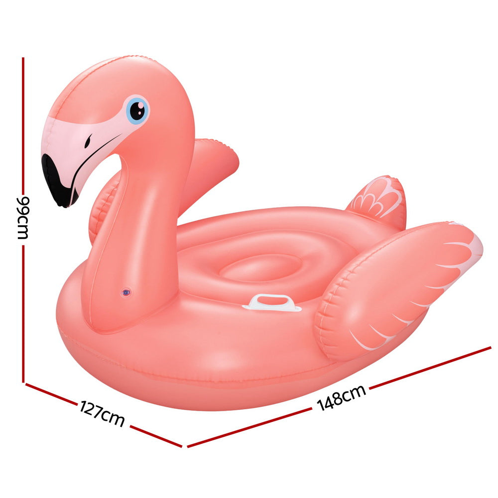 Flamingo Pool Float | Inflatable Ride-On Lounger | 148x127cm