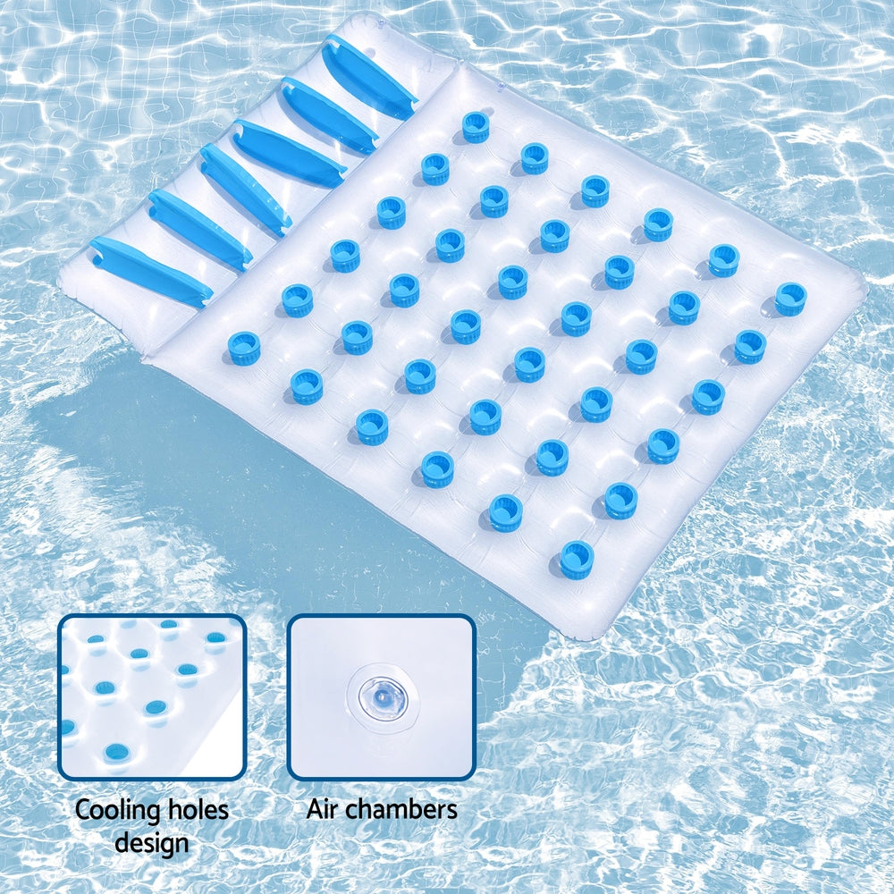 Pool Lounger | Inflatable Floating Chair Bed | Pillow Seat Design