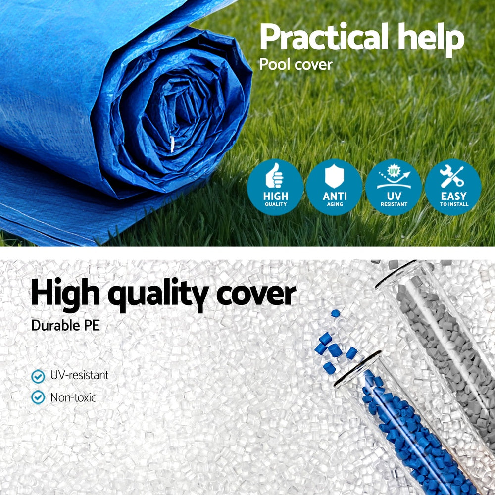 Pool Cover 264x174cm | Rectangle PE Shelter | Fits 259x170cm Pools
