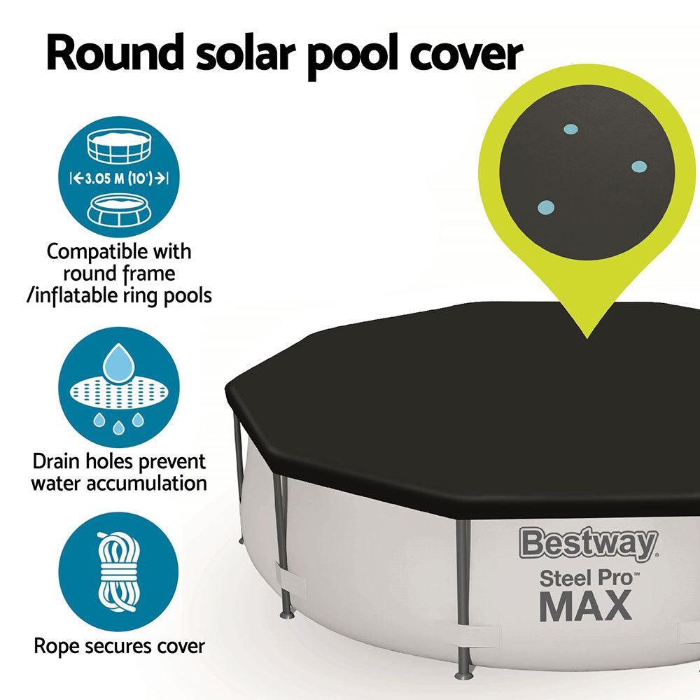 Bestway | Pool Cover | Fits 3.05m Round | Above Ground | Swimming Pool | PVC Blanket