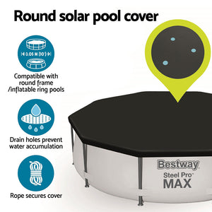 Bestway | Pool Cover | Fits 3.05m Round | Above Ground | Swimming Pool | PVC Blanket