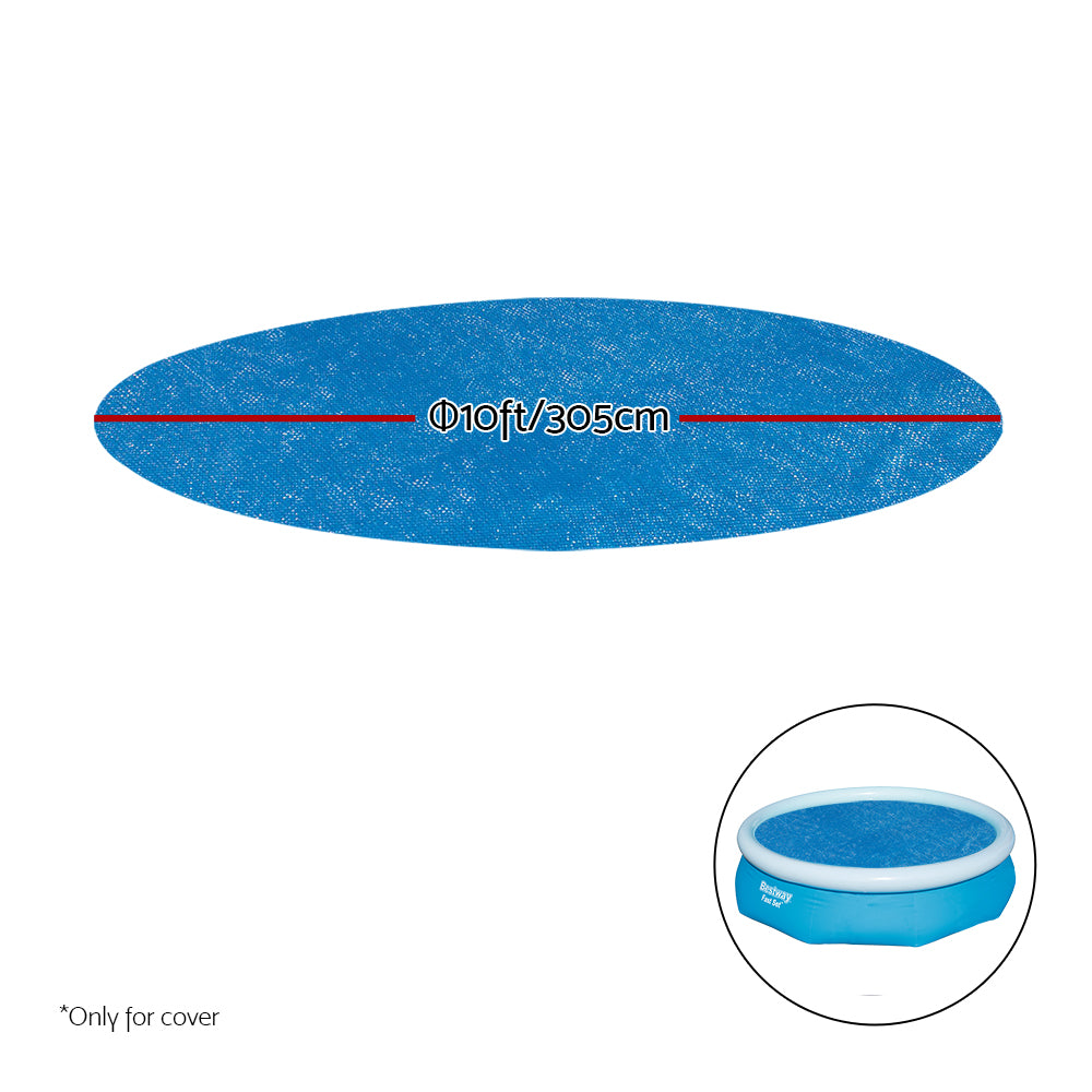 Pool Cover | Fits 3.05m/10ft | Round Swimming Pool | PVC Blanket | 2.89m