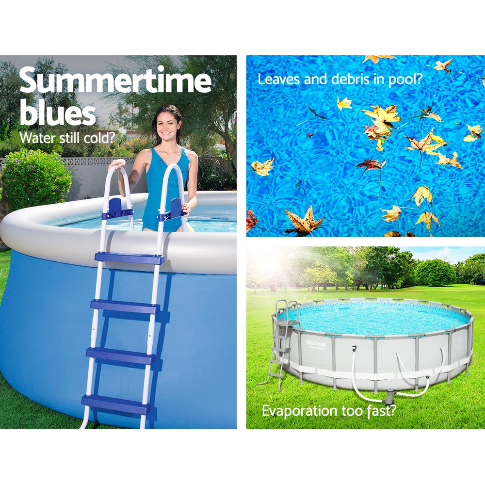 Pool Cover | Fits 3.05m/10ft | Round Swimming Pool | PVC Blanket | 2.89m
