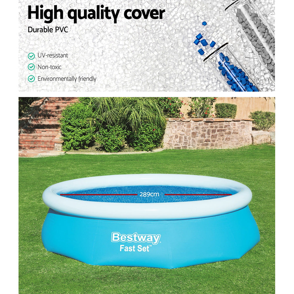 Pool Cover | Fits 3.05m/10ft | Round Swimming Pool | PVC Blanket | 2.89m