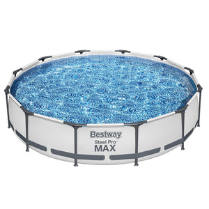 Swimming Pool | 366x76cm | Steel Frame | Round Above Ground Pools w/Filter Pump | 6473L