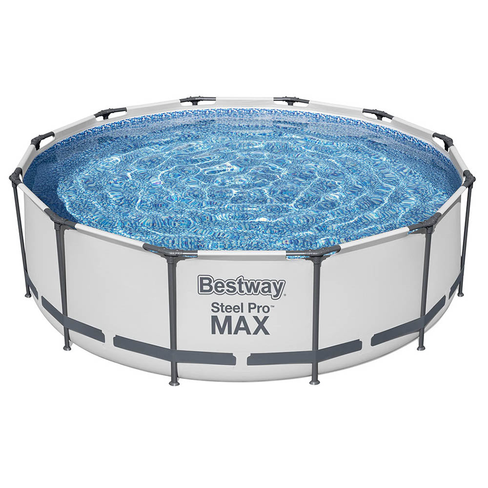 Swimming Pool | 366x100cm | Steel Frame | Round Above Ground Pool | Filter Pump | 9150L
