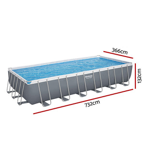 Swimming Pool 732x366x132cm | Steel Frame Above Ground Pools Ladder 30045L