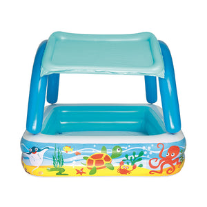 Kids Pool | 140x140x114cm | Inflatable Swimming w/ Canopy | Play Pools | 265L