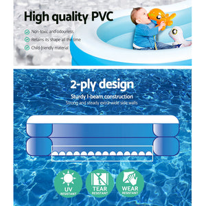 Kids Pool | 262x157x46cm | Inflatable Above Ground Swimming Pools | 544L