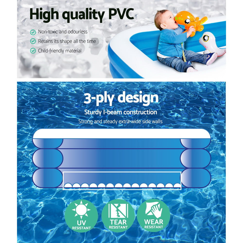 Kids Pool | 305x183x56cm | Inflatable Above Ground Swimming Pools | 1161L