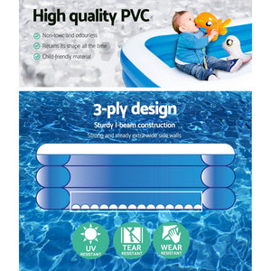 Kids Pool | 305x183x56cm | Inflatable Above Ground Swimming Pools | 1161L