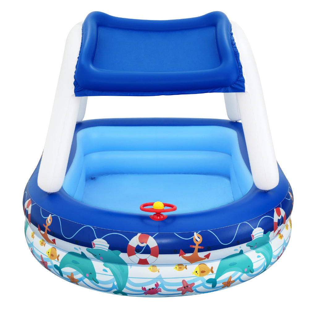Kids Pool | 213x155x132cm | Inflatable Swimming w/ Canopy | Play Pools | 282L
