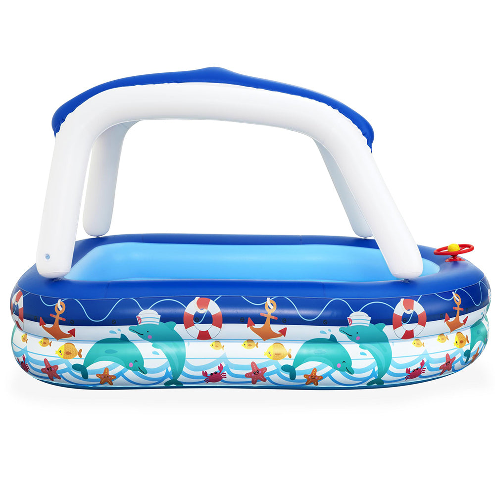 Kids Pool | 213x155x132cm | Inflatable Swimming w/ Canopy | Play Pools | 282L