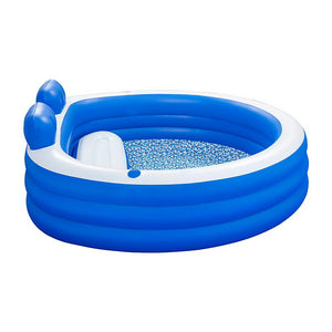 Bestway | Kids Inflatable Pool | Above Ground Pools | Bench Seat Cup Holder | 231x219cm
