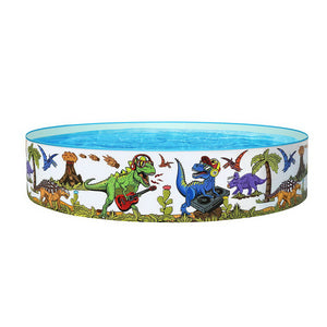 Kids Pool | 183x38cm | Round Above Ground Rigid Swimming Pools | Dinosaur | 946L