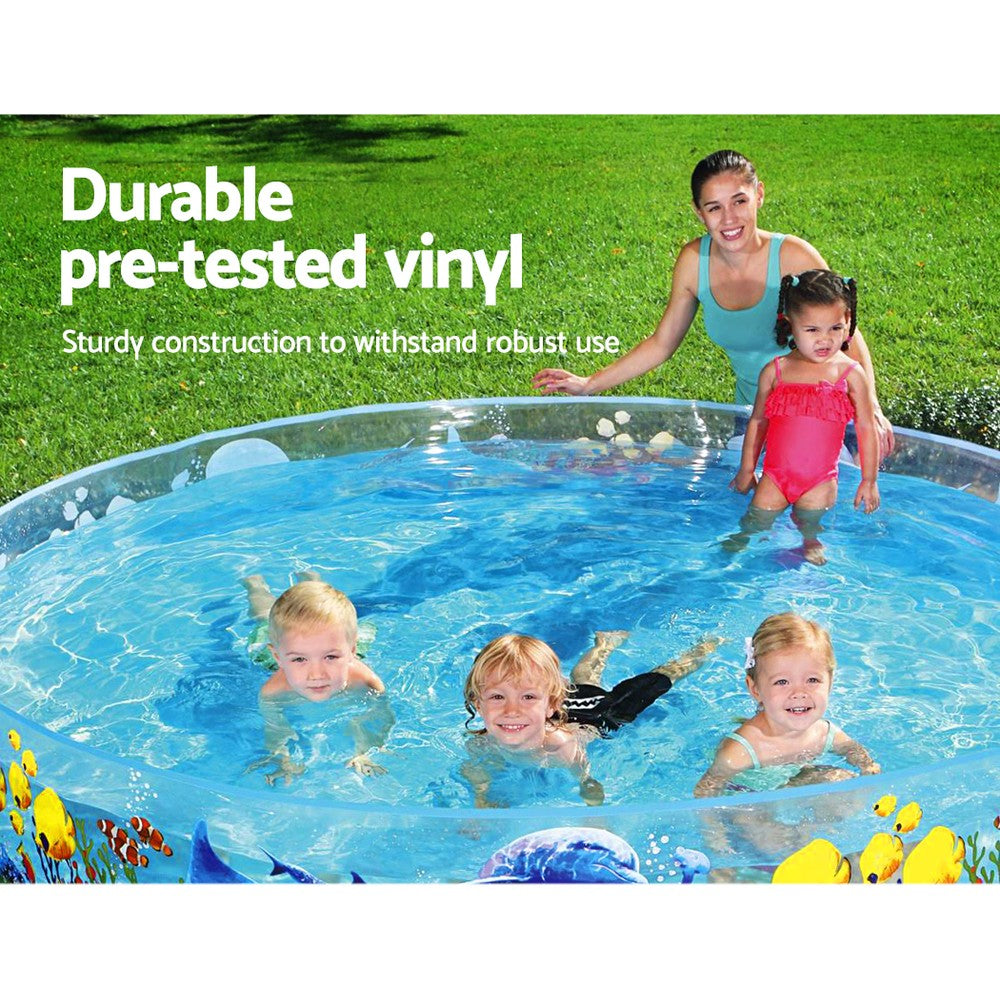Kids Pool | 244x46cm | Round Above Ground Rigid Swimming Pools | Undersea | 2074L