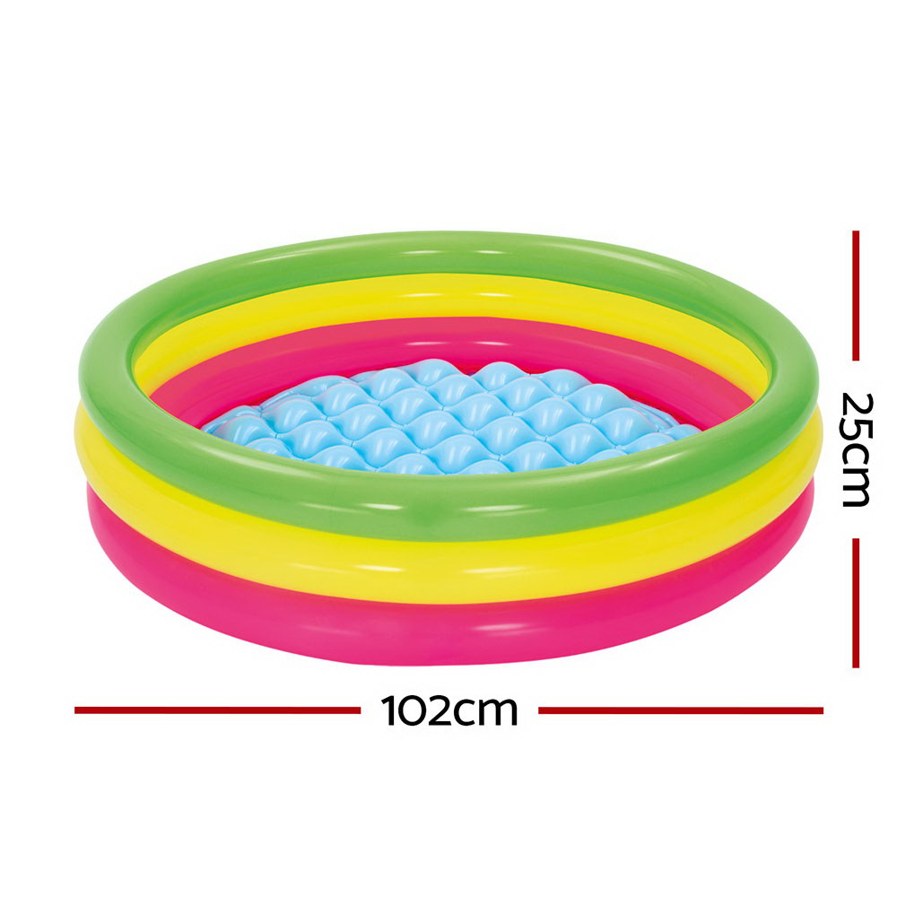 Bestway | Kids Inflatable Pool | Above Ground Round | Splash Pool | 102x102x25cm