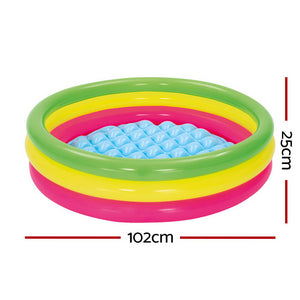 Bestway | Kids Inflatable Pool | Above Ground Round | Splash Pool | 102x102x25cm