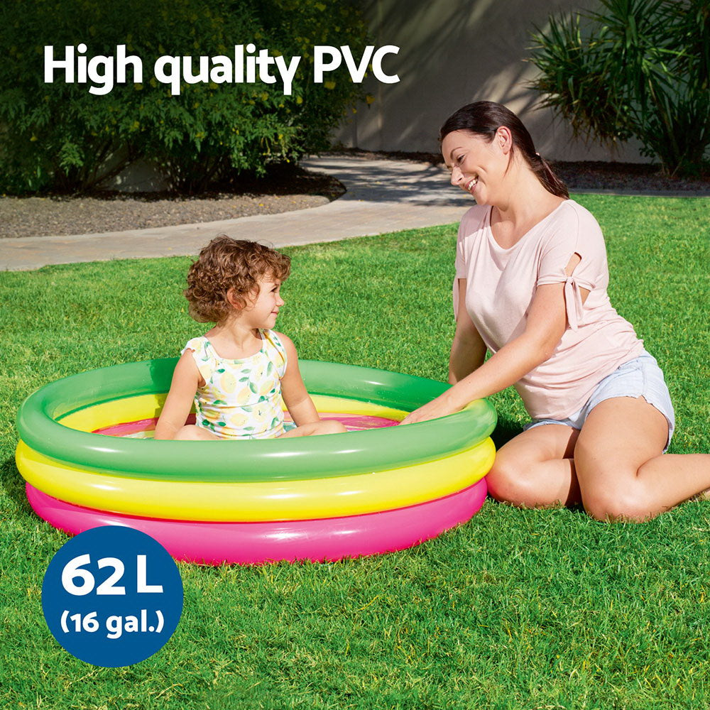Bestway | Kids Inflatable Pool | Above Ground Round | Splash Pool | 102x102x25cm