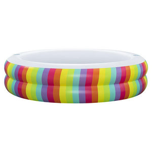 Bestway | Kids Inflatable Round Pool | Above Ground Cup Holder | Rainbow | 206x206x51cm