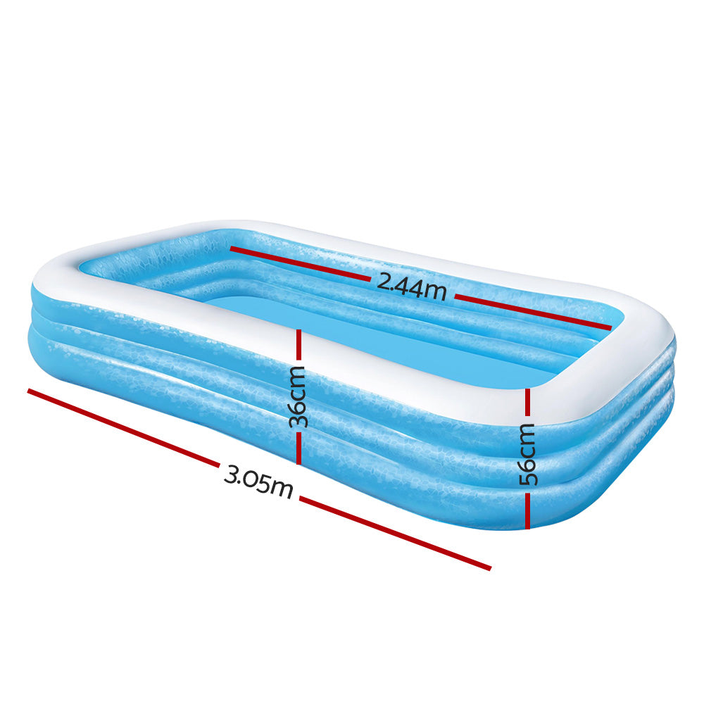 Kids Pool | 305x183x56cm | Inflatable Above Ground Swimming Pools | 1161L