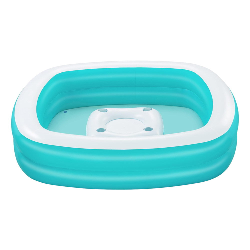 Bestway | Kids Inflatable Family Pool | Center Console Cup Holder | 218x218x48cm