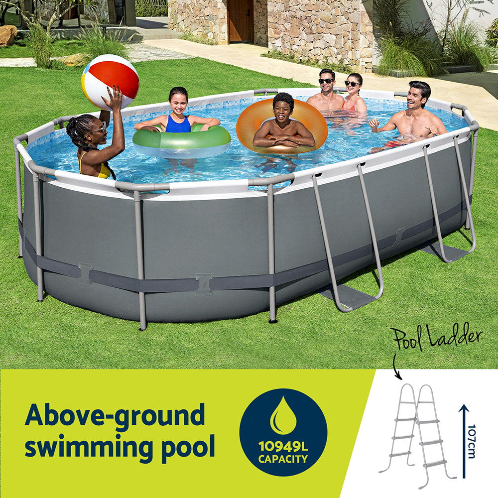 Steel Frame Pool 488x305x107cm | Pump, Filter, Ladder & Cover Included