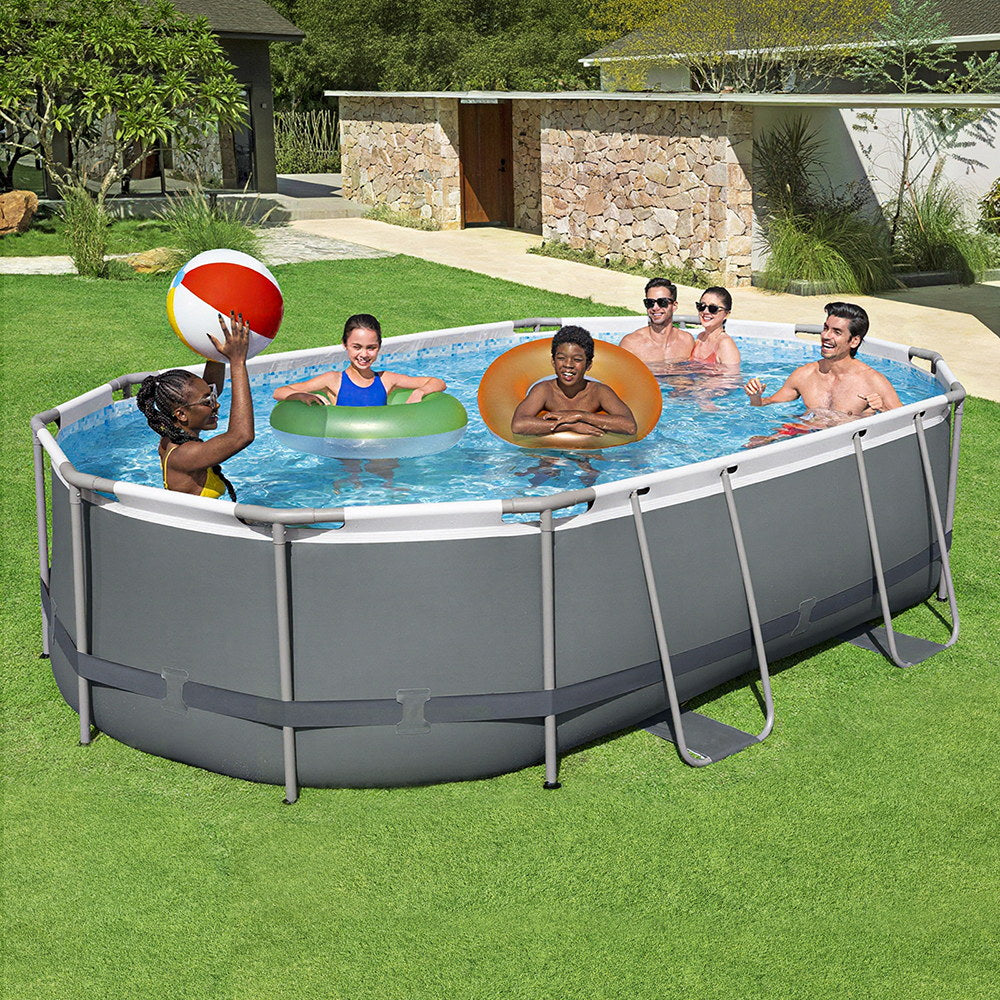 Steel Frame Pool 488x305x107cm | Pump, Filter, Ladder & Cover Included